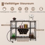 Industrinio stiliaus vyno stovas su stiklo laikikliais ir 15 butelių vietų (Ruda)