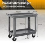 Universalus dirbtuvių vežimėlis su rankena (Pilka)