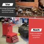 Daugiafunkcis 5 stalčių įrankių vežimėlis (Raudona)