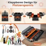 Sulankstomas metalinis 5 skyrių įrankių dėklas (Pilka)