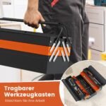 Sulankstomas metalinis 5 skyrių įrankių dėklas (Pilka)