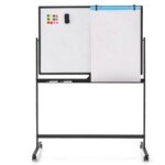 Aukščio reguliuojama dvipusė magnetinė lenta 120x80 cm (Juoda)