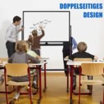 Aukščio reguliuojama dvipusė magnetinė lenta 120x80 cm (Juoda)