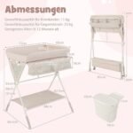 Reguliuojamo aukščio sulankstomas vystymo staliukas su ratukais (Smėlio)