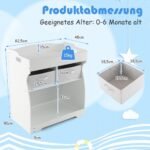 Dvipusė komoda su vystymo lenta ir laikymo stalčiais (Balta)