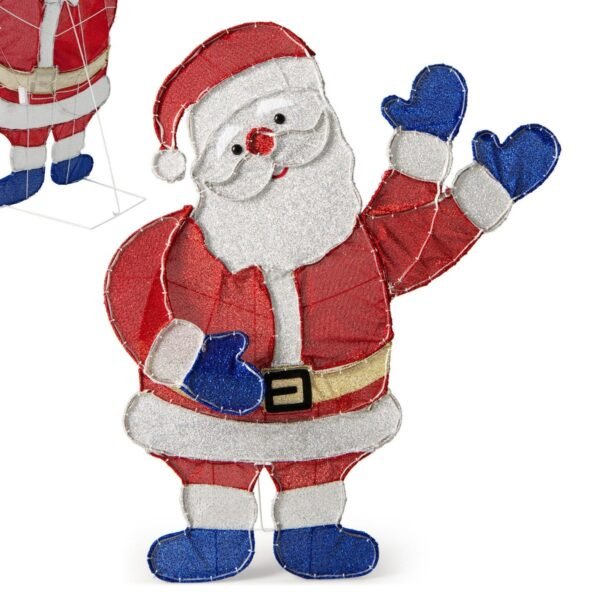 Šviečianti Kalėdų Senelio figūra su 381 LED lempute (Spalvota)