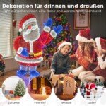 Šviečianti Kalėdų Senelio figūra su 381 LED lempute (Spalvota)