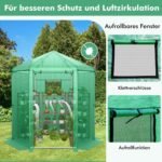 Sodo šiltnamis su PE danga ir metaliniu rėmu (Žalia)