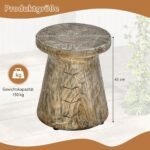 Grybo formos gėlininko stovas iš natūralaus akmens (Natūrali)