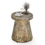 Grybo formos gėlininko stovas iš natūralaus akmens (Natūrali)