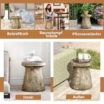 Grybo formos gėlininko stovas iš natūralaus akmens (Natūrali)