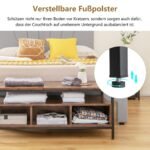 Svetainės staliukas su atviromis 3 pakopų lentynomis 110 x 60 x 45 cm (Rustiška ruda)