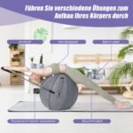 Balansinis kamuolys su rankenomis ir pasipriešinimo juostomis 65 cm (Pilka)