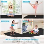 Sulankstomas mankštos čiužinys 240x120x5 cm su rankenomis (Juoda)