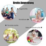 Jogių kilimėlis su dvipusiu neslystančiu paviršiumi ir 2 dirželiais (Juoda)