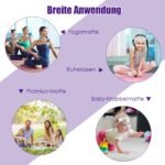 Dvigubo neslystančio dizaino jogos kilimėlis su reguliuojamais dirželiais (Violetinė)