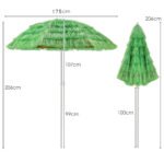 Paplūdimio skėtis nuo saulės 175 cm žalias (Žalia)
