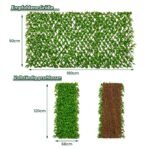 Išplečiamasis dirbtinių vijoklių ir eukalipto krūmų tvoros ekranas (Žalia)