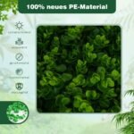 Išplečiamasis dirbtinių vijoklių ir eukalipto krūmų tvoros ekranas (Žalia)