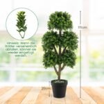 Dirbtinis buksmedis rutulio formos 115 cm (Žalia)