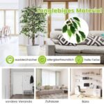 Dirbtinis fikusas 160 cm su 1008 lapeliais ir medžio kamienu (Žalia)