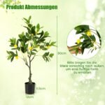 80 cm dirbtinis citrinmedis su citrinomis (Žalia)