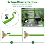 Augimo palapinė augalams 120 x 60 x 180 cm (Juoda)