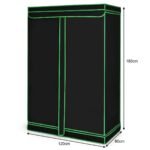 Augimo palapinė augalams 120 x 60 x 180 cm (Juoda)