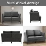 Dvipusė moderni minkšta sofa-lova (Pilka)