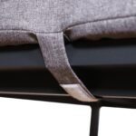 Keturių dalių lauko baldų komplektas su aliuminio rėmu ir staliuku su integruota daiktadėže