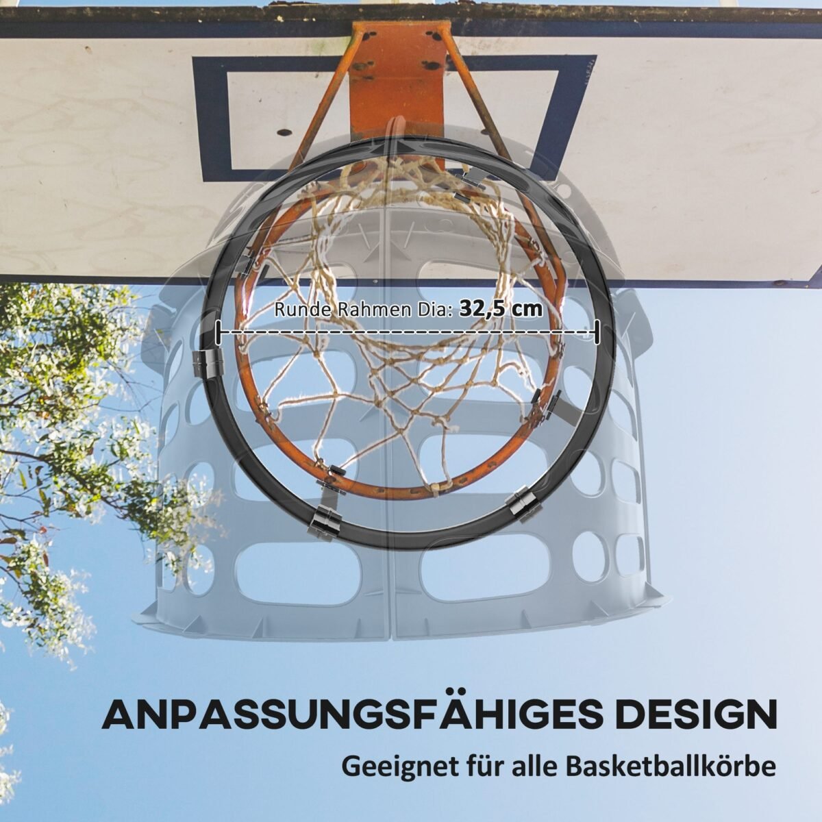 Reguliuojamo aukščio krepšinio kamuolio grąžintuvas su 360° pasukimo funkcija