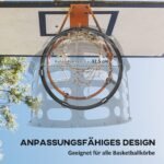 Reguliuojamo aukščio krepšinio kamuolio grąžintuvas su 360° pasukimo funkcija