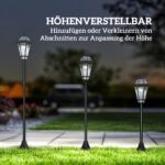 Saulės takų šviestuvų rinkinys (2 vnt.) 129 cm aukščio