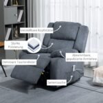 Elektrinis pakeliamas relaksacinis fotelis su ištiesimo funkcija ir pulteliu