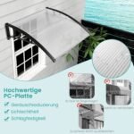 Aliuminio ir polikarbonato stogelis virš durų ir langų (Sidabrinė)