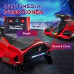 Driftinis elektrinis gokartas vaikams su reguliuojamu greičiu