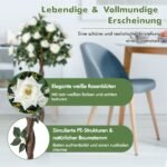 Dirbtinis rožių medis 120 cm (Balta)