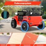 Elektrinis vaikiškas automobilis su nuotolinio valdymo pulteliu (Raudona)