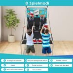 Elektroninis krepšinio automatas su dviem krepšiais ir aštuoniais žaidimo režimais (Žalia)