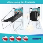 Elektroninis krepšinio automatas su dviem krepšiais ir aštuoniais žaidimo režimais (Žalia)