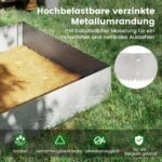 Metalinė sodo kraštinė 6 dalių 600 cm (Sidabrinė)