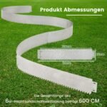 Metalinė sodo kraštinė 6 dalių 600 cm (Sidabrinė)