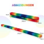 Sulankstomas gimnastikos sijonukas su rankenomis (Vaivorykštinė)