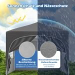 Sulankstoma paviljoninė palapinė su nuimamomis sienelėmis (Pilka)