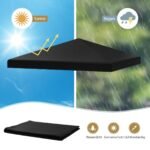 Apsauginis pavėsinės stogas 300x300 cm (Juoda)