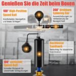 Reguliuojamo aukščio bokso treniruočių stendas su greičio kamuoliais (Juoda)