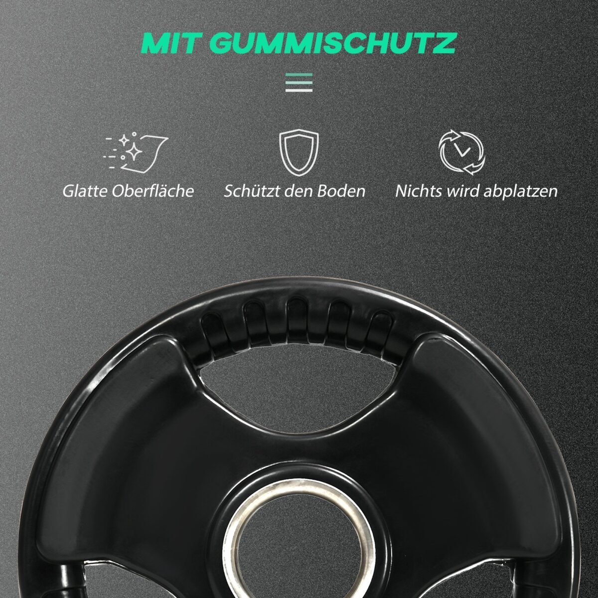 Svorio diskai su 3 rankenomis ir apsaugine gumine danga 2 vnt. po 10 kg