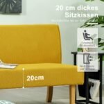 Kompaktiška dvivietė sofa su kordiniais apmušalais