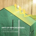 Pakaitinė šiltnamio plėvelė su UV apsauga, ruloninėmis durimis ir šoniniais langais 140 x 73 x 190 cm