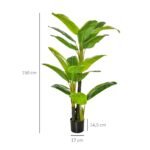 Tikroviškas dirbtinis bananmedis 150 cm su vazonu